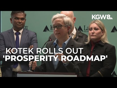 YouTube video thumbnail: Gov. Kotek Unveils Plan to Bring More Businesses to Oregon, Improve Housing Policy
