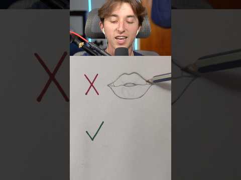 How To Draw Lips! 😱 #shorts