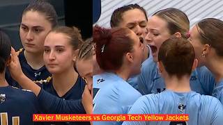 Xavier Musketeers vs Georgia Tech Yellow Jackets - College Volleyball Game Highlights 2026