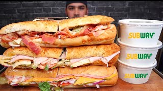 (ASMR) SUBWAY MUKBANG