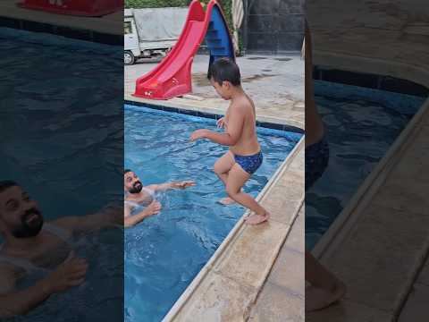 بلال نط ع المسبح😅🤣#هبوش #بلال #فاميلي #آدم #haboshfamily