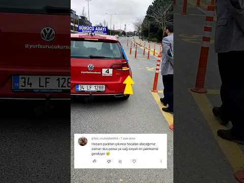 Direksiyon sınavında parktan çıkınca dururken sinyal vermemiz gerekir mi ? #ehliyet