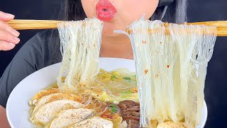 ASMR GLASS NOODLES - CHICKEN & MUSHROOMS (Mien Ga)