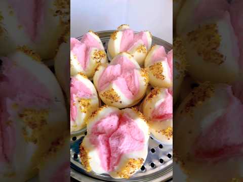 Bánh Bao Hoa Đào Siêu Cute #cake #food