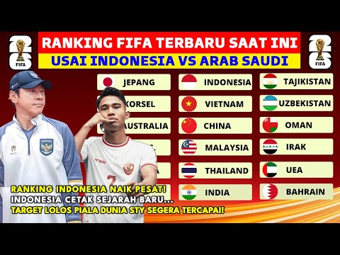 INDONESIA NAIK PESAT LAGI! RANKING FIFA TERBARU SETELAH INDONESIA VS ARAB SAUDI