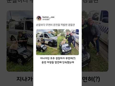 순찰하다 무면허 운전을 적발한 경찰관