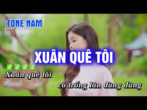 Karaoke Xuân Quê Tôi Tone Nam EDM Cực Bốc, Hát Cực Đã || Karaoke Nhạc Tết | Hoàng Dũng Karaoke