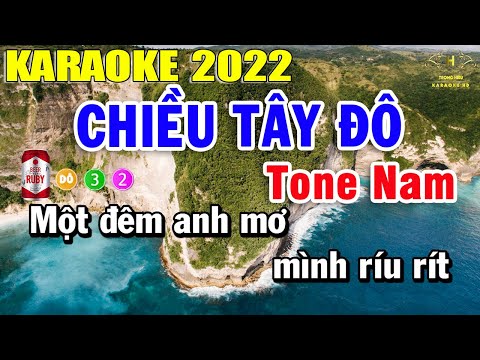 Chiều Tây Đô Karaoke Tone Nam Nhạc Sống | Trọng Hiếu