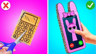 DIY Cardboard Pink Phone?! 😱📱✨ Stunning Mini Gadgets & Creative Crafts!