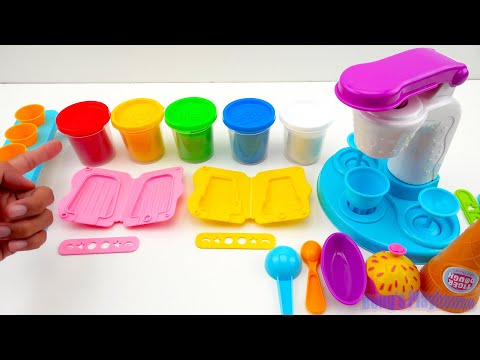 Unbox the Ice Cream Play Set and Learn to Make Ice Cream with Play-Doh! Learning Colors Video!