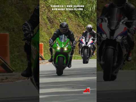 Yamaha R1, Kawasaki Ninja ZX10RR, BMW S1000RR #shorts #motorcycle #sound #bikelife #moto #bike #fyp