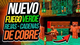 NUEVO fuego verde - rejas y cadenas de cobre en Minecraft