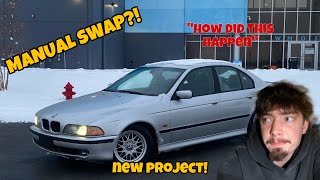 I TORE APART MY NEW PROJECT CAR TO MANUAL SWAP?!