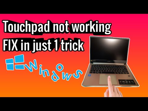 acer aspire one bios touchpad not working