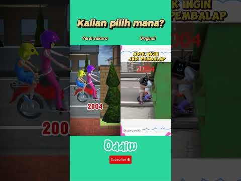 Kalo udah besar mau jadi pembalap || Versi sakura dan original