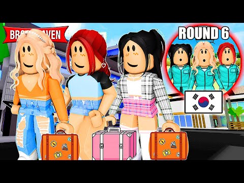 AS MENINAS VIAJARAM PARA PARTICIPAR DO ROUND 6 | Historinhas Brookhaven RP | Roblox