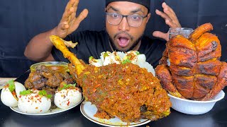 Can I Finish This Giant Mutton Leg? | Massive Full Chicken & Liver Fry Challenge