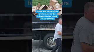 Thousands of hot dogs spill onto Pennsylvania highway