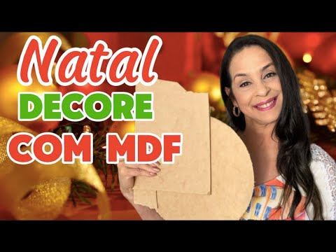 DIY -  COM UM PEDAÇO DE MDF FIZ UMA LINDA DECORAÇÃO DE NATAL