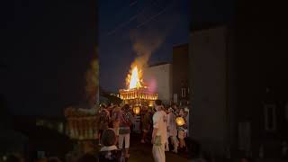2024年7月20日 秦野　御門　八坂神社　例大祭　提灯燃えました