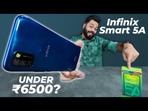 (HINDI) Infinix Smart 5A Unboxing & First Impressions ⚡ Jio Exclusive Offer, 6.52” HD+ Screen,5000mAh & More