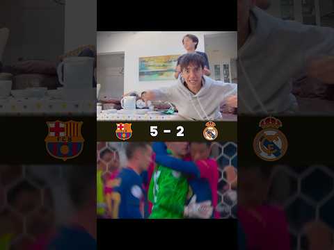 Real Madrid vs Barcelona Reaction 🌟 #football #soccer #realmadrid #barcelona
