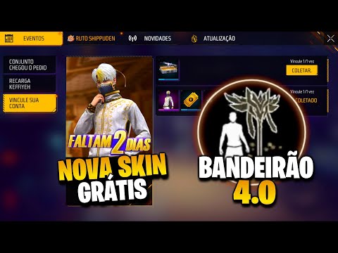 URGENTE!! MELHOR SKIN GRÁTIS, NOVO BANDEIRÃO 4.0, CALENDÁRIO E ATUALIZAÇÃO - NOVIDADES FREE FIRE