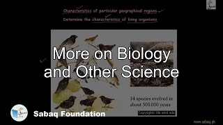 More on Relationship of Biology and  Other Science