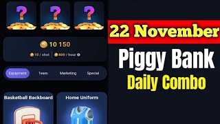 Piggy Bank Daily Combo 22 November | Piggy Bank Combo Today | Piggy Bank Airdrop