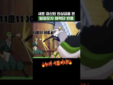 원피스) 새로 갱신된 현상금을 본 밀짚모자 해적단 반응