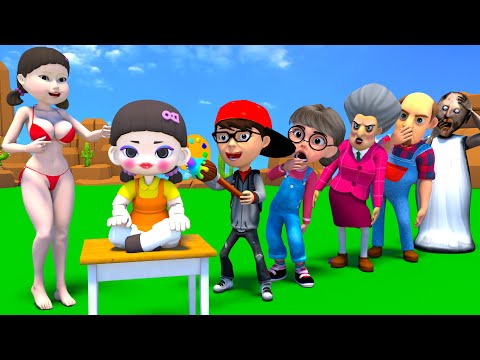 Scary Teacher 3D vs Squid Game 2 Nick and Tani the Best Troll of MissT or 5 Times Challenge Nick Win