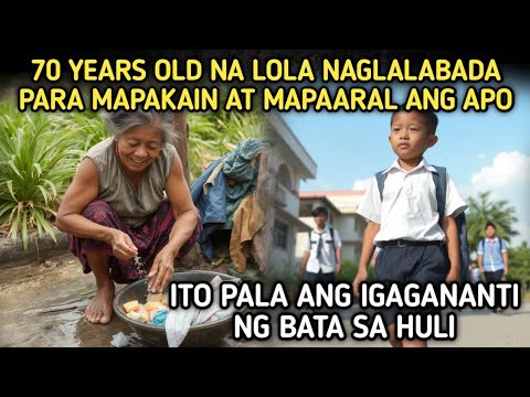 LOLA NAGLALABADA PARA MAPAKAIN AT MAPAARAL ANG APO.NAIYAK SIYA SA IGINANTI NG BATA SA HULI