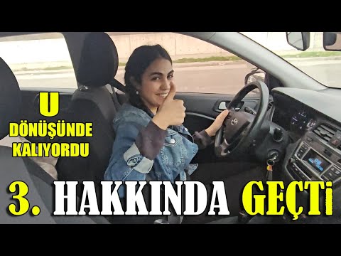 DİREKSİYON SINAVINI 3. HAKKINDA GEÇTİ, U DÖNÜŞÜNDE HATA YAPIYORDU! #direksiyonsınavı