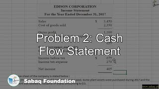 Problem 2: Cash Flow Statement