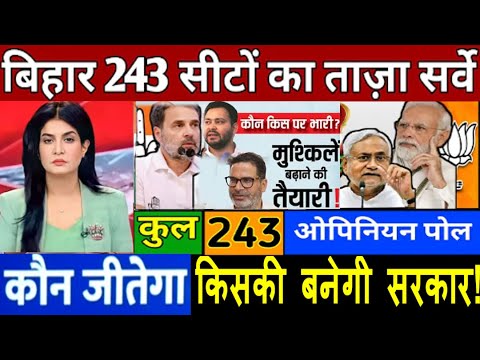 Bihar assembly election 2025 | Taaja Opinion Poll Survey | Nitish Kumar Vs Rahul | CONG | JDU | BJP