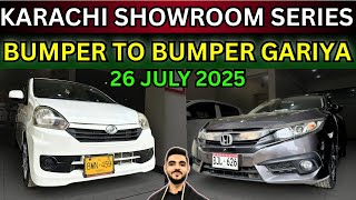 Karachi Showroom Series | BUMPER TO BUMPER GARIYA | 26 July 2025 #cars #carsforsale 