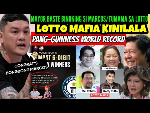 BASTE DUTERTE BINUKING si MARCOS  sa BILYUN-BILYONG TUMAMA sa LOTTO/LOTTO MAFIA pang GUINESS RECORD!