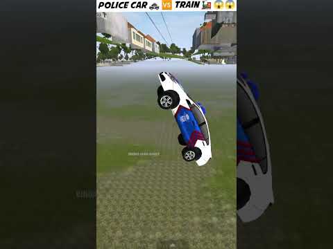 Police Car 🚓 🆚 Train 🚂 Crash 😱😱 | #bussid #bussimulatorindonesia #bussimulator #shortsviral#bus#game