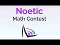 Noetic Math Contest Preparation
