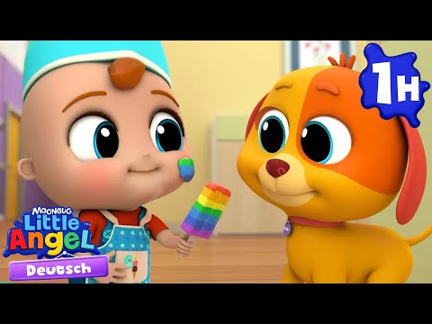 Regenbogen-Eis-Überraschung! 🍦🌈 Farben lernen & Eiskugeln zählen | Little Angel Deutsch