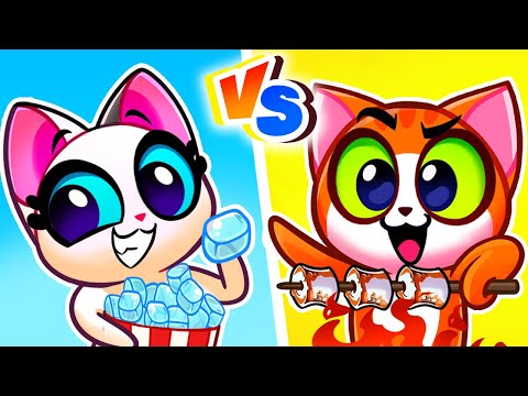 Cold Baby VS Hot Baby ❄️ Weather Challenges 🌟 Purr-Purr Stories Cartoons Full Episodes