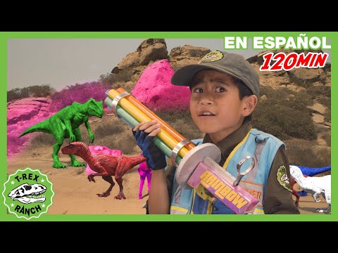 El arcoíris de T-Rex Ranch cambia los colores de los dinosaurios | 🦖 T-Rex Rancho | Moonbug Kids