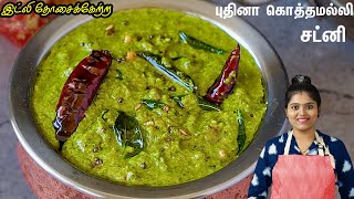 இட்லி தோசைக்கேற்ற அசத்தலான சட்னி👌 | Mint Coriander Chutney Recipe in Tamil | Kothamalli Chutney