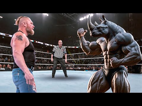 Full Match - Brock Lesnar vs Rhino - Iron Man Match 2024