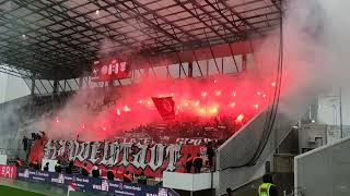 Rot-Weiss Essen - Hallescher FC 0:0 Pyroshow der Hallenser