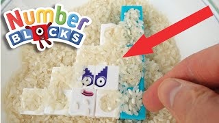 Numberblocks 15 is Hiding in my Bowl of Rice! Dig The Numberblock Out & Find Clues for Building 15