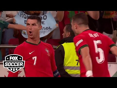 Cristiano Ronaldo scores game-winning goal in 88' against Scotland | UEFA Nations League