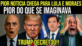 BOMBA VINDA DA CASA BRANCA LULA E MORAES DESESPERADO APOS DECISÃO DE TRUMP