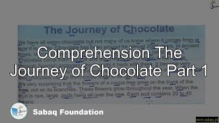 Comprehension The Journey of Chocolate Part 1