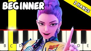 Golden - KPop Demon Hunters -Slow and Easy Piano Tutorial (Both Hands)